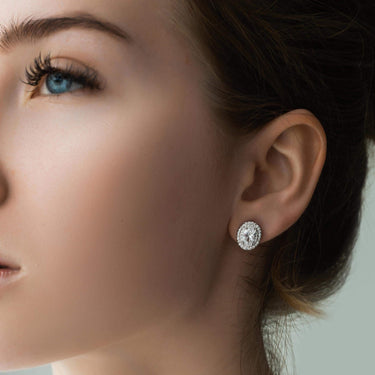Silver Oval Earrings - Sterling Silver Earrings For Women - Silver Stud Earrings Earrings Brother & Sisters